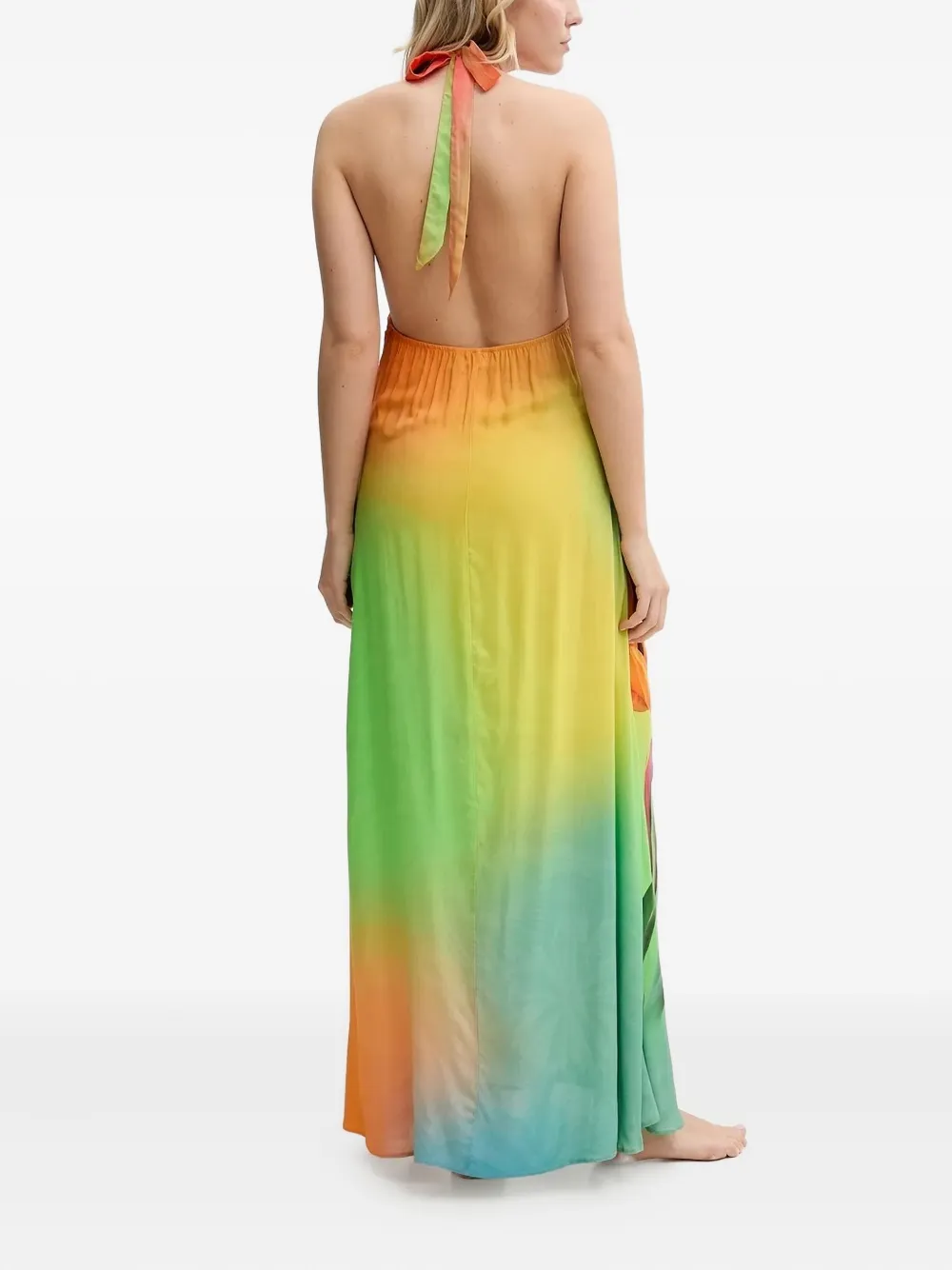 Desigual Logo-print Maxi Dress In Multi