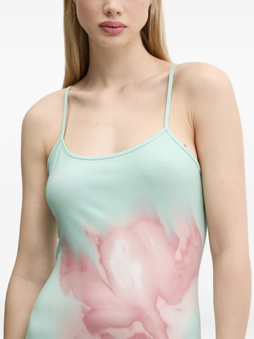 Desigual floral-print midi dress Groen