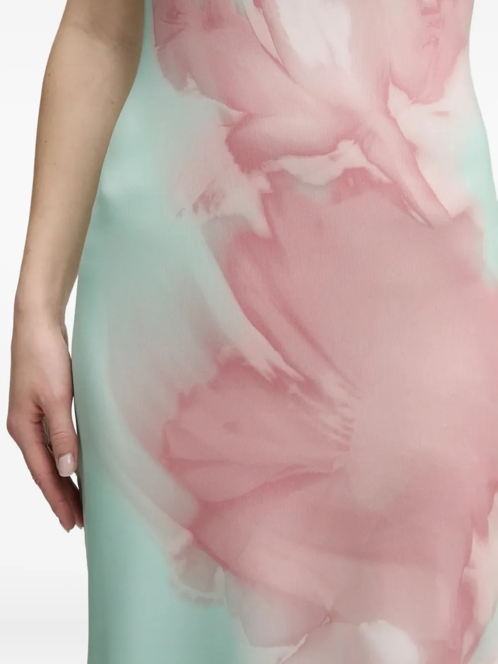 Desigual floral-print midi dress Groen