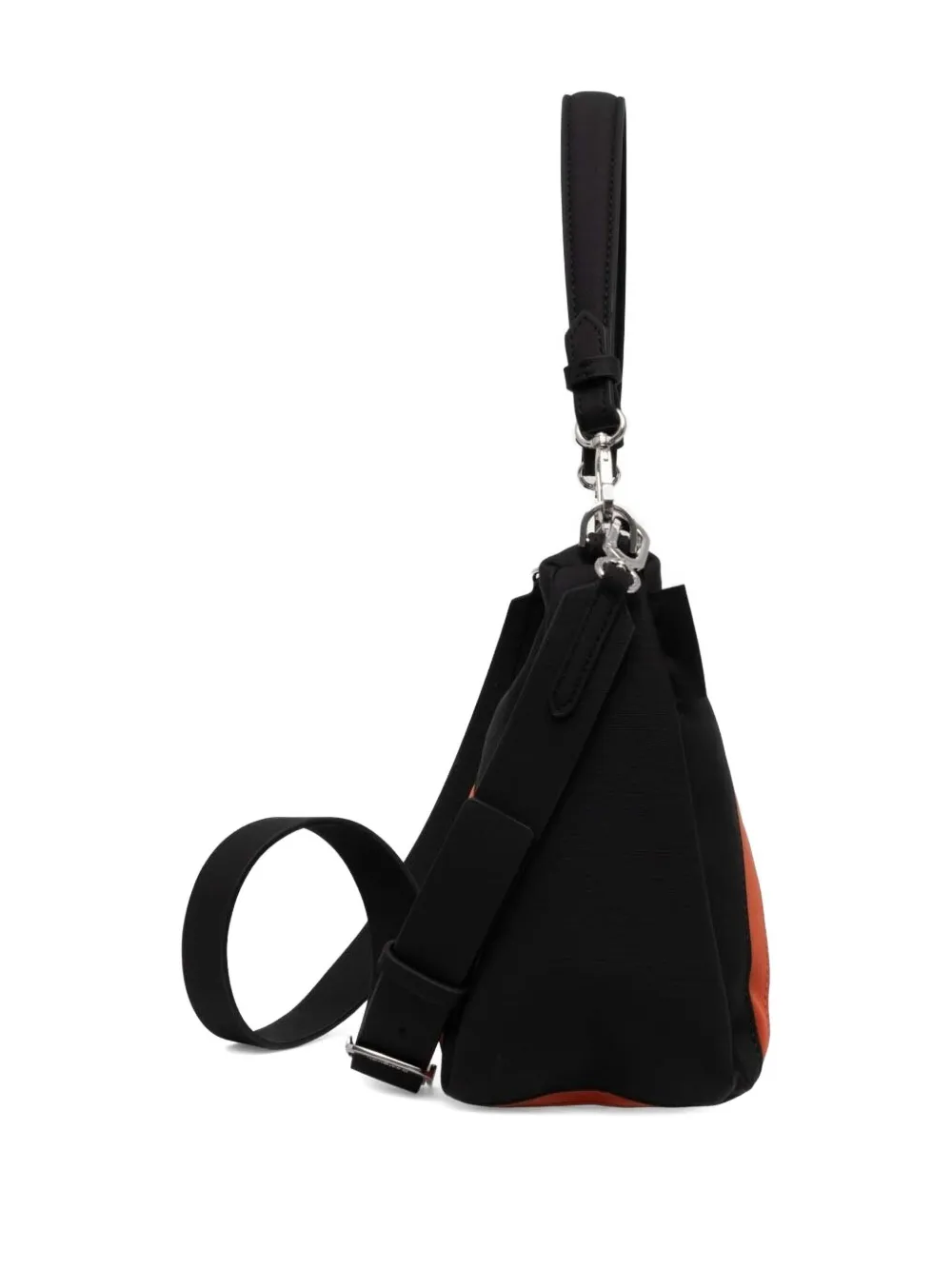 Desigual Metallic-detail Panelled Shoulder Bag In Black