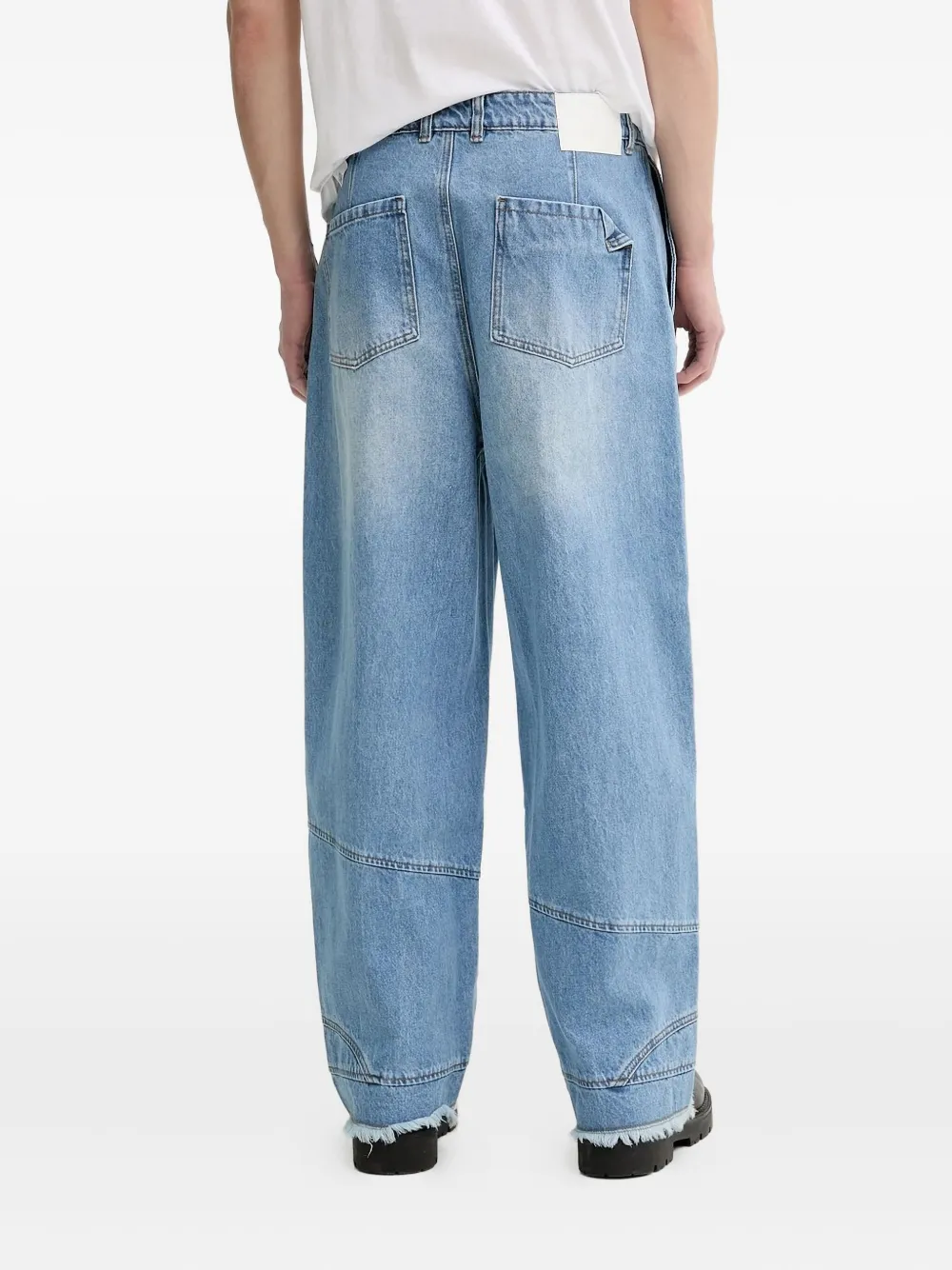 Desigual panelled frayed jeans - Blauw