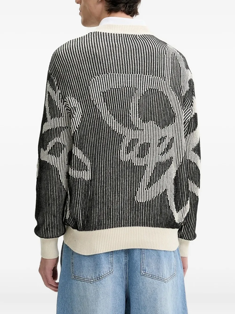 Desigual ribbed-knit sweater Zwart