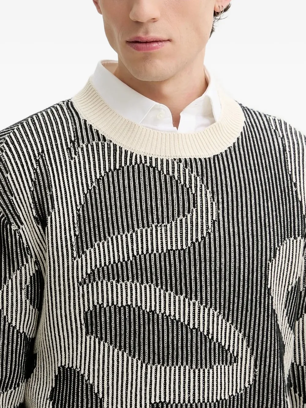 Desigual ribbed-knit sweater Zwart