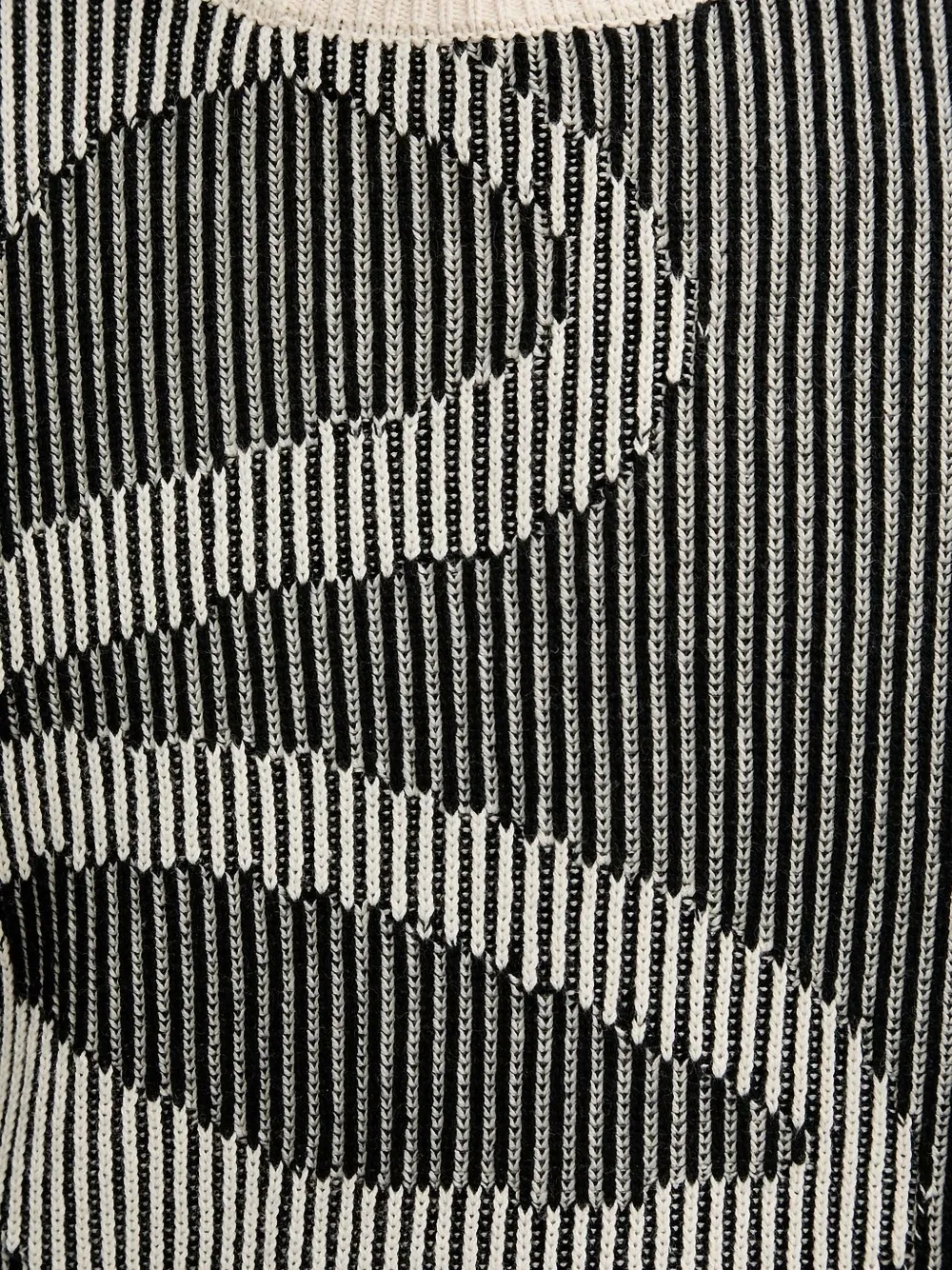Desigual ribbed-knit sweater Zwart