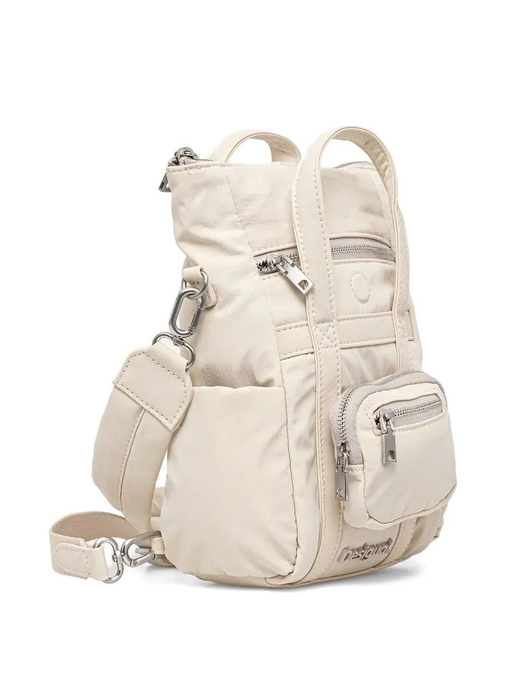 Desigual Voyager kleine shopper met meerdere posities Beige