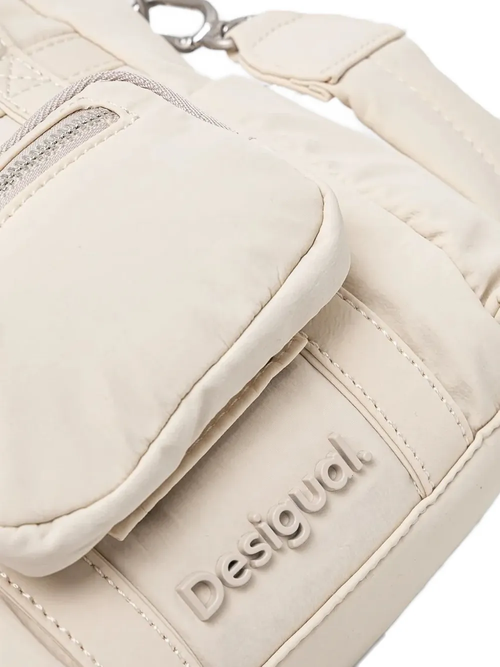 Desigual Voyager kleine shopper met meerdere posities Beige