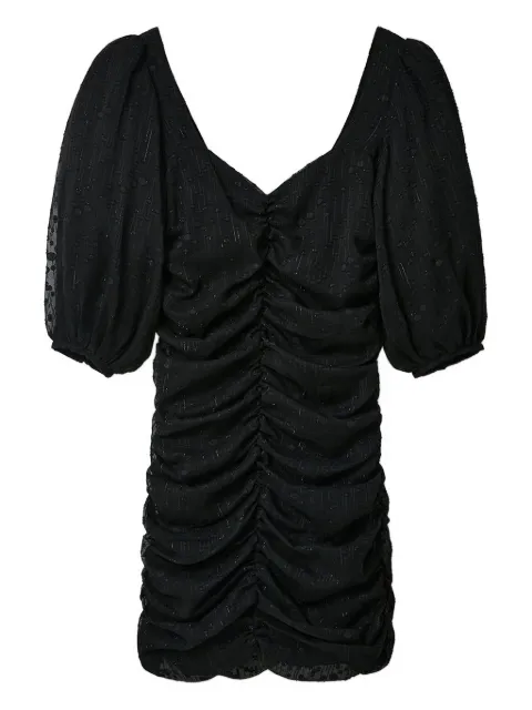 Desigual puff-sleeve ruched mini dress