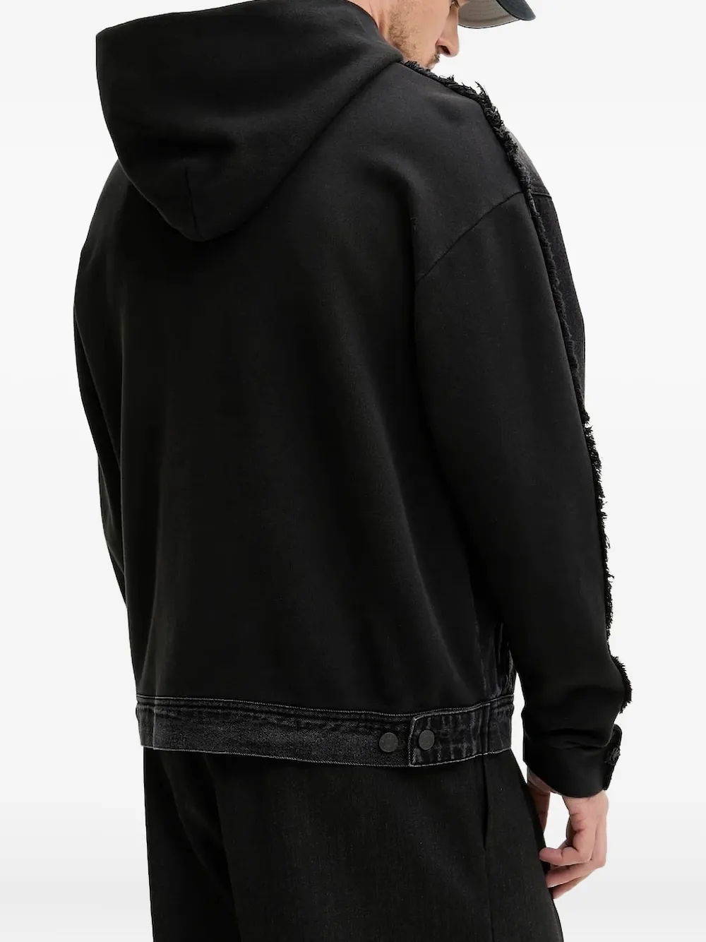 Desigual hooded denim jacket Zwart