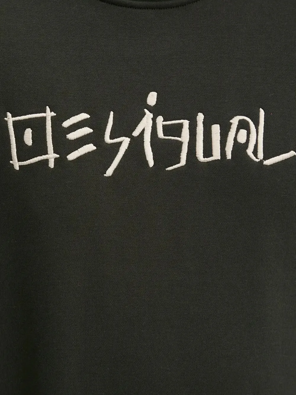 Desigual Sweater met geborduurd logo Groen