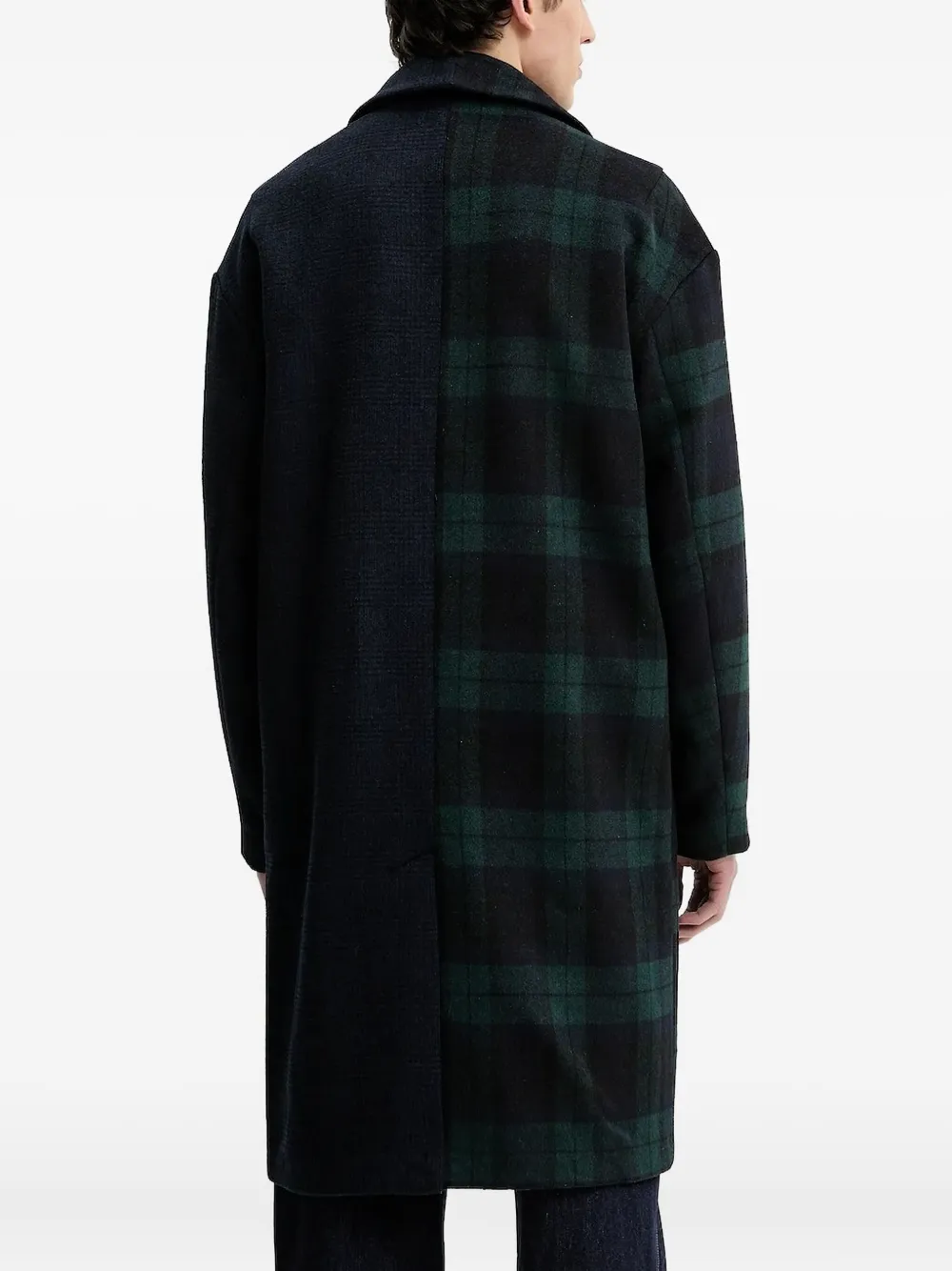 Desigual Checked-pattern Coat In Multi