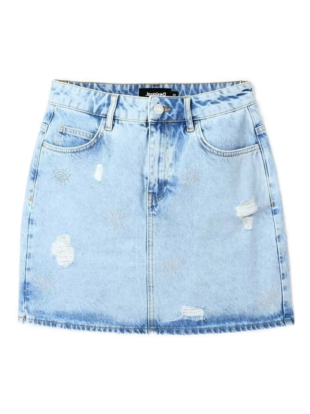 Desigual distressed denim mini skirt | Blue | Image 1