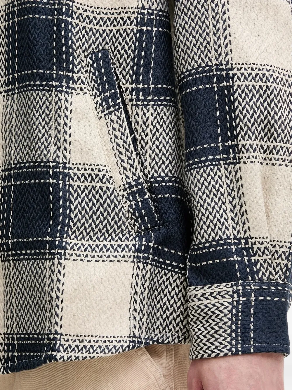 Desigual herringbone-check shirt Blauw