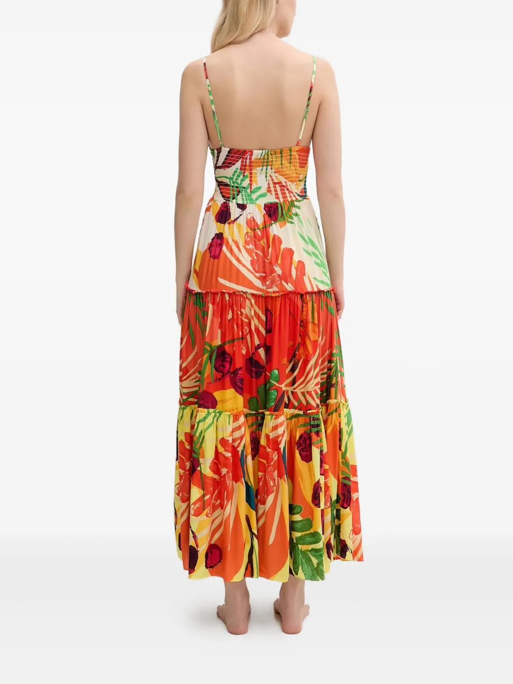 Desigual tiered maxi dress - Oranje