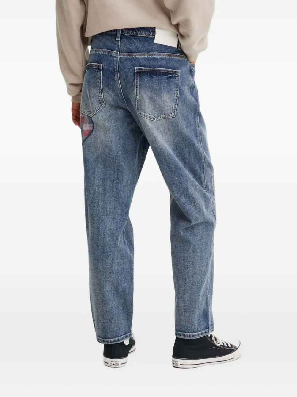 Desigual patchwork panel jeans - Blauw