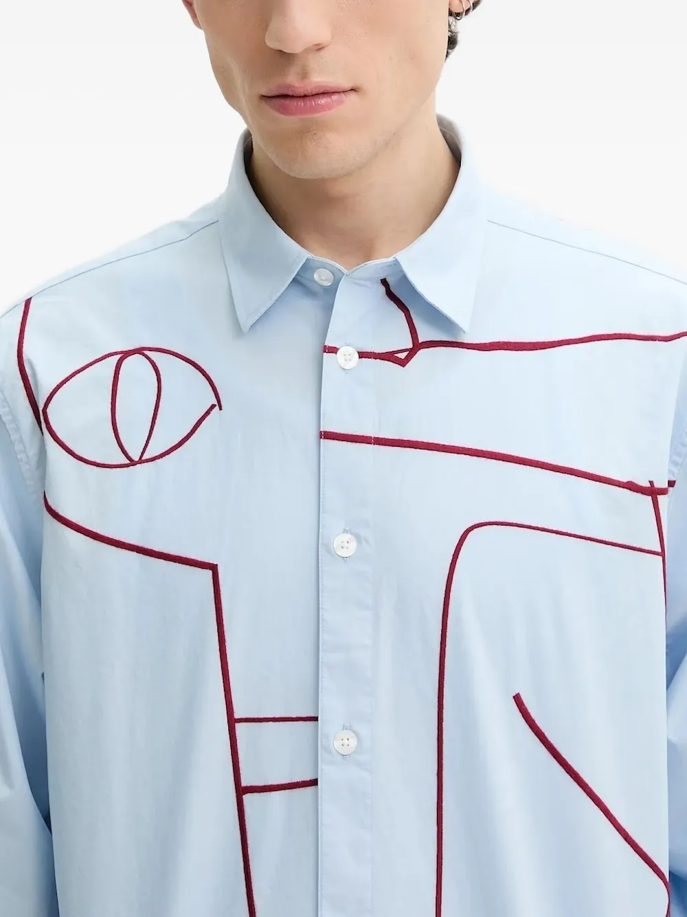 Desigual Katoenen overhemd Blauw