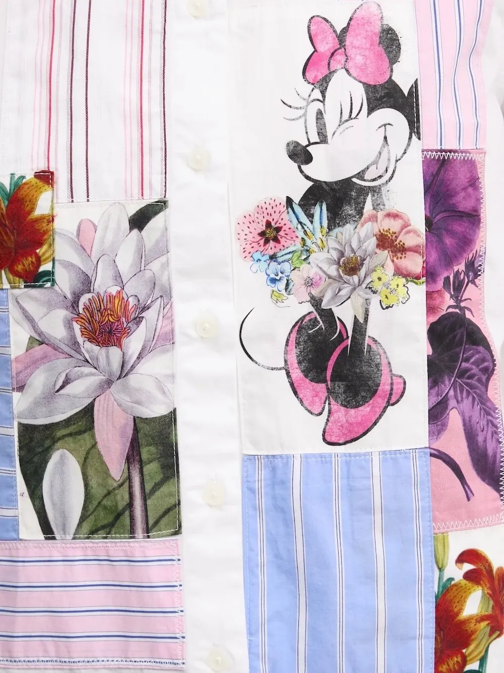 Desigual Minnie Mouse blouse met patchwork Wit