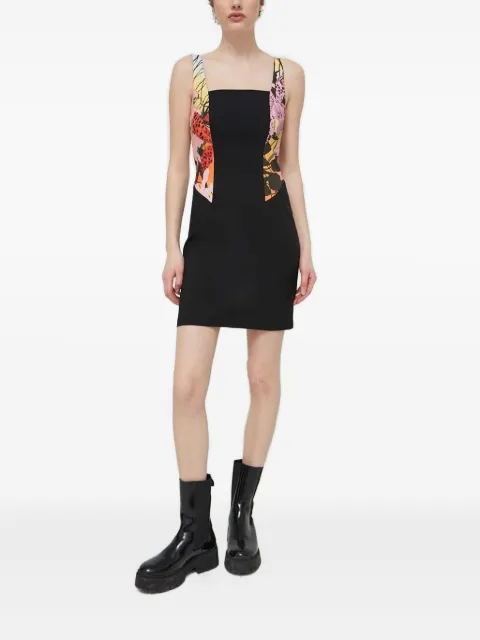 Desigual floral-panelled square-neck mini day dress