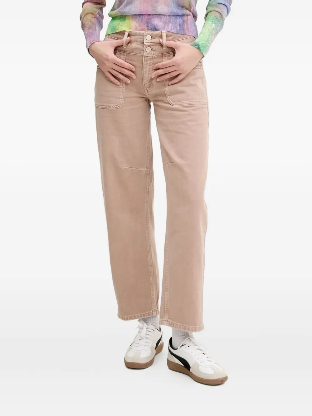 Desigual classic five-pockets jeans Beige