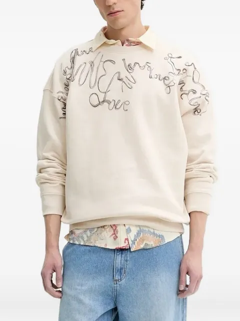 Desigual embroidered crew-neck sweatshirt