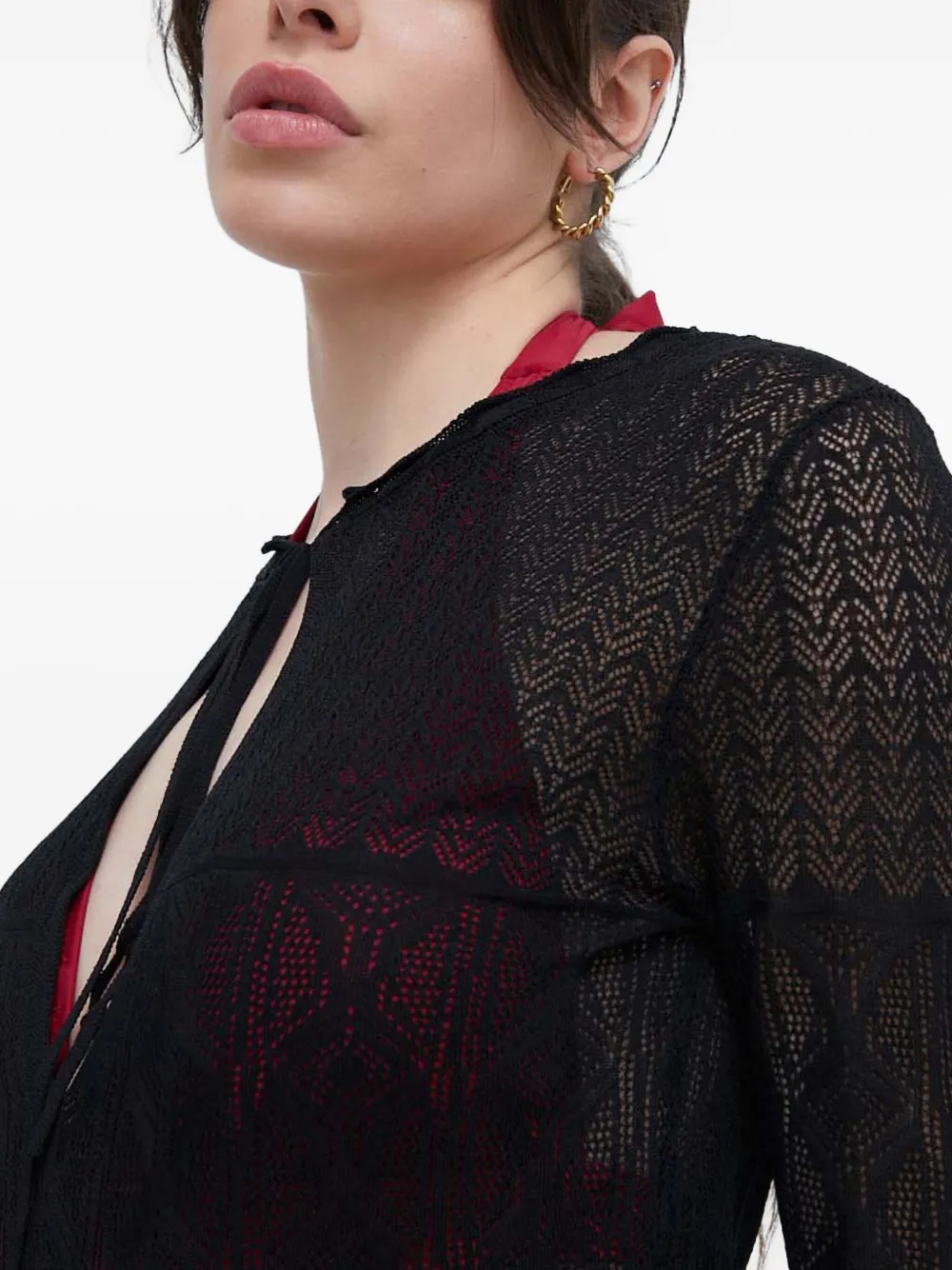 Desigual Strandjurk met kant Zwart