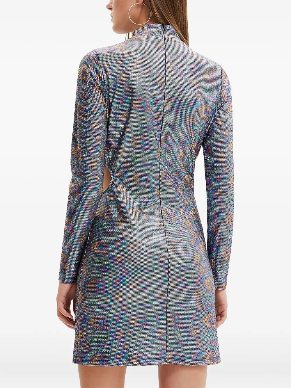 Desigual Mini-jurk met col en uitgesneden details Veelkleurig