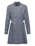 Desigual turtleneck cut-out mini day dress - Multicolour