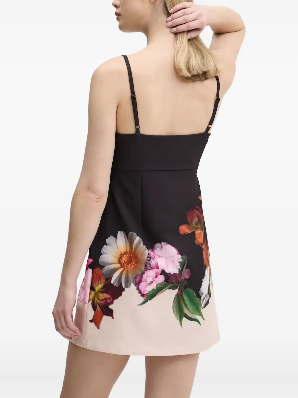 Desigual floral-print skater dress Zwart