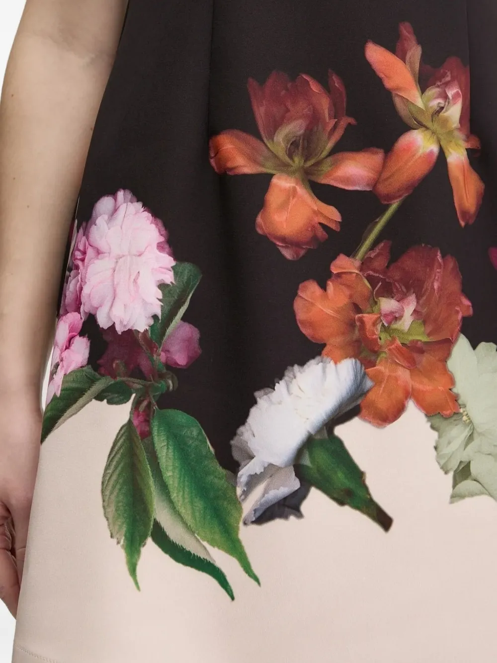 Desigual floral-print skater dress Zwart
