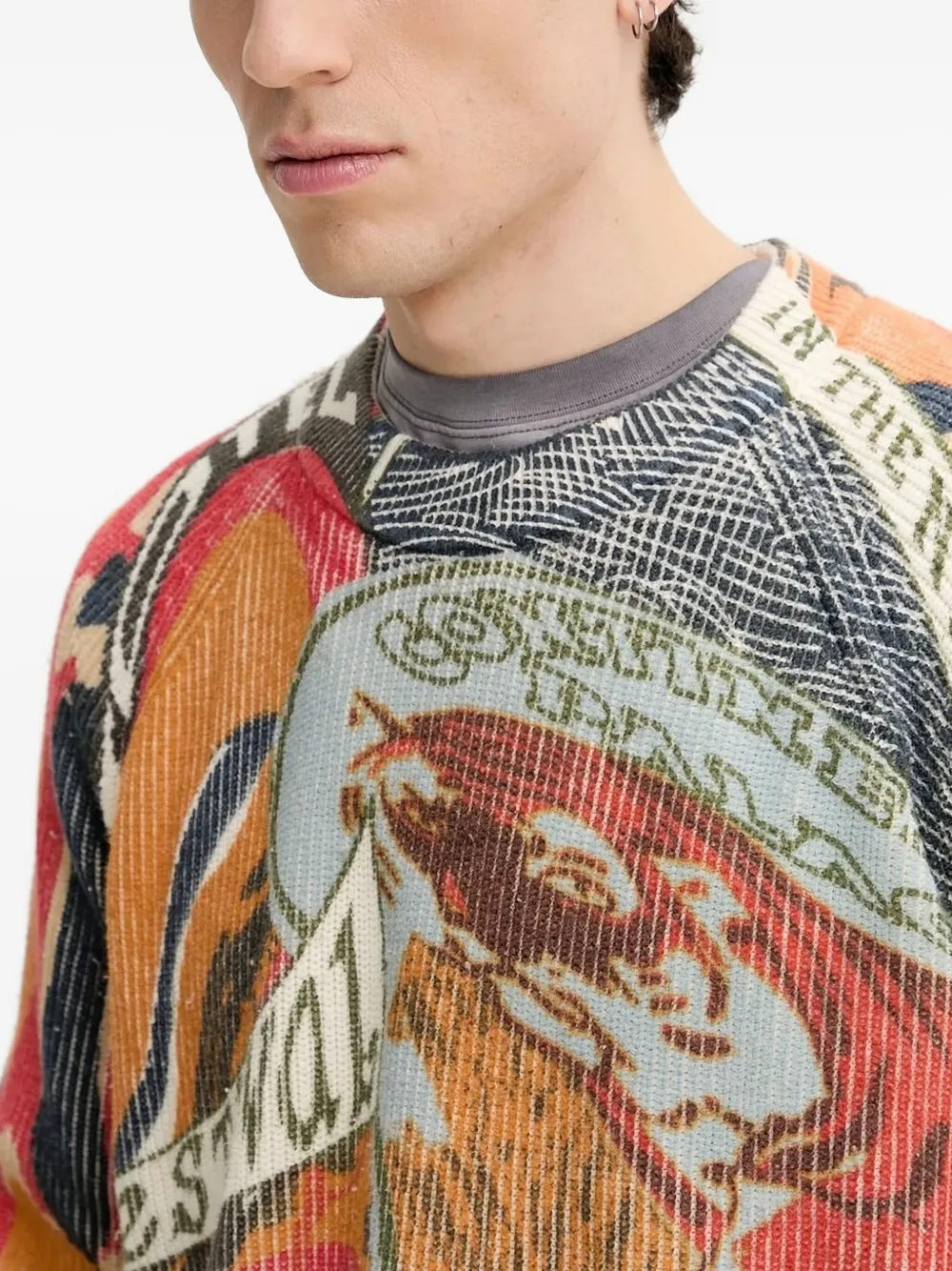 Desigual ribbed-knit sweater Oranje