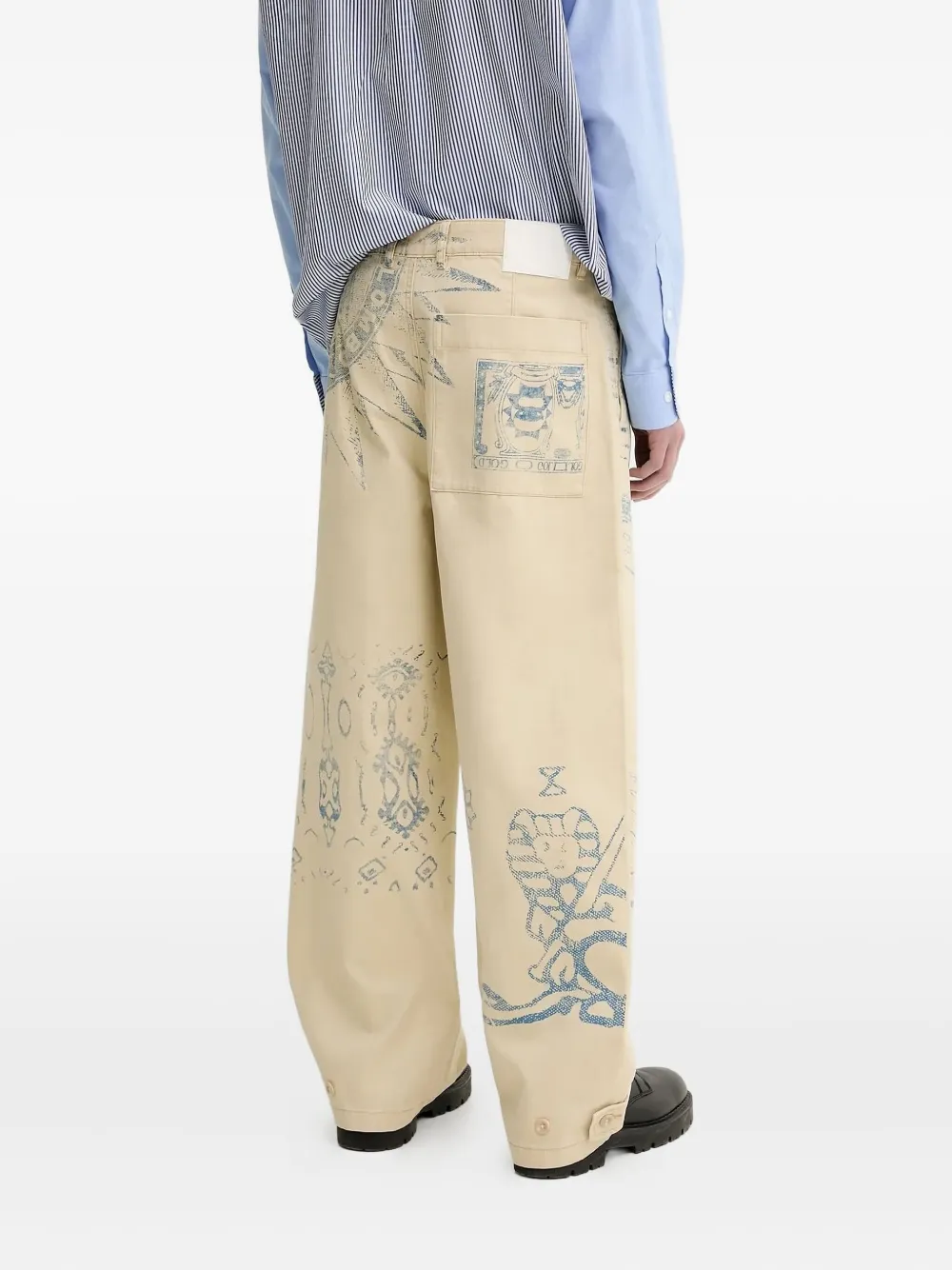 Desigual stamp-print jeans - Beige