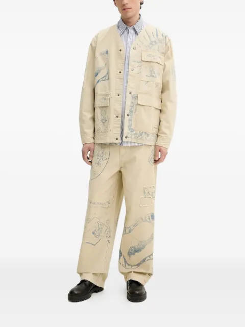 Desigual stamp-print jeans