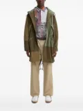 Desigual patchwork hooded parka - Green