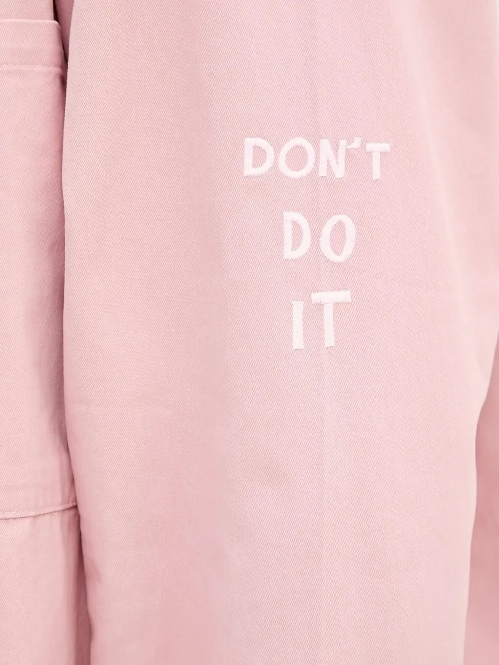 Desigual Overhemd met geborduurde bloemen Roze