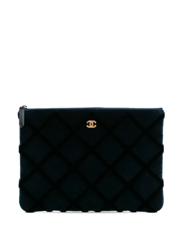 CHANEL Pre-Owned 2017-2018 CC Medium Quilted Velvet