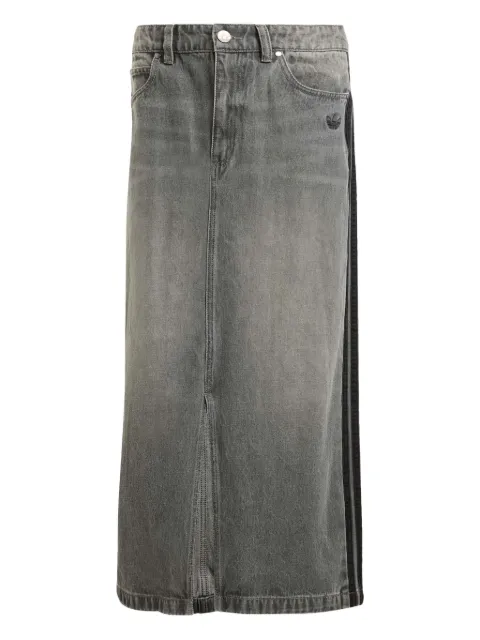 adidas Adicolor 3-Stripes denim maxi skirt