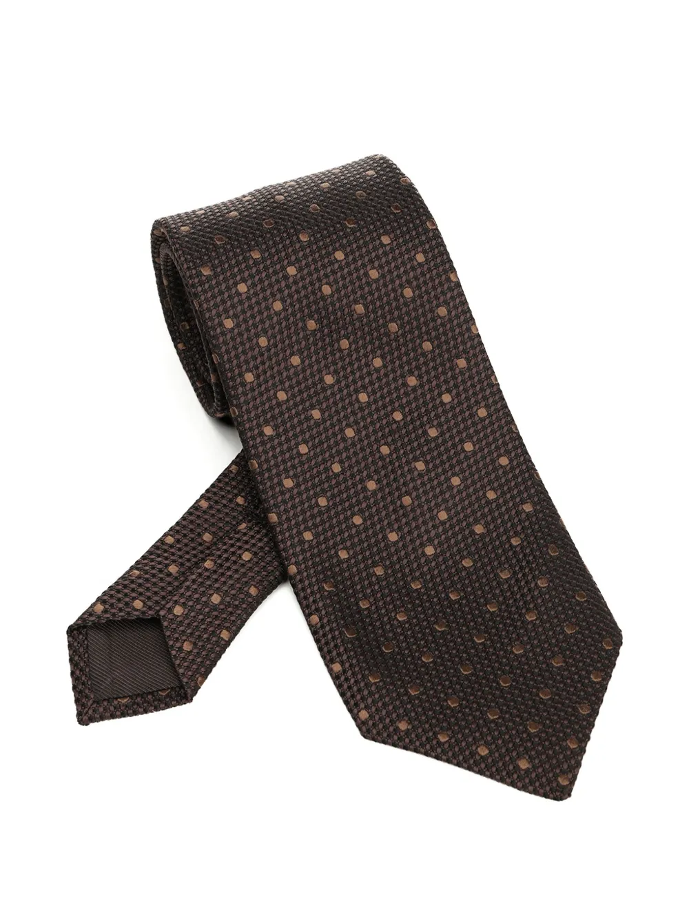 TOM FORD Stropdas met stippen Bruin