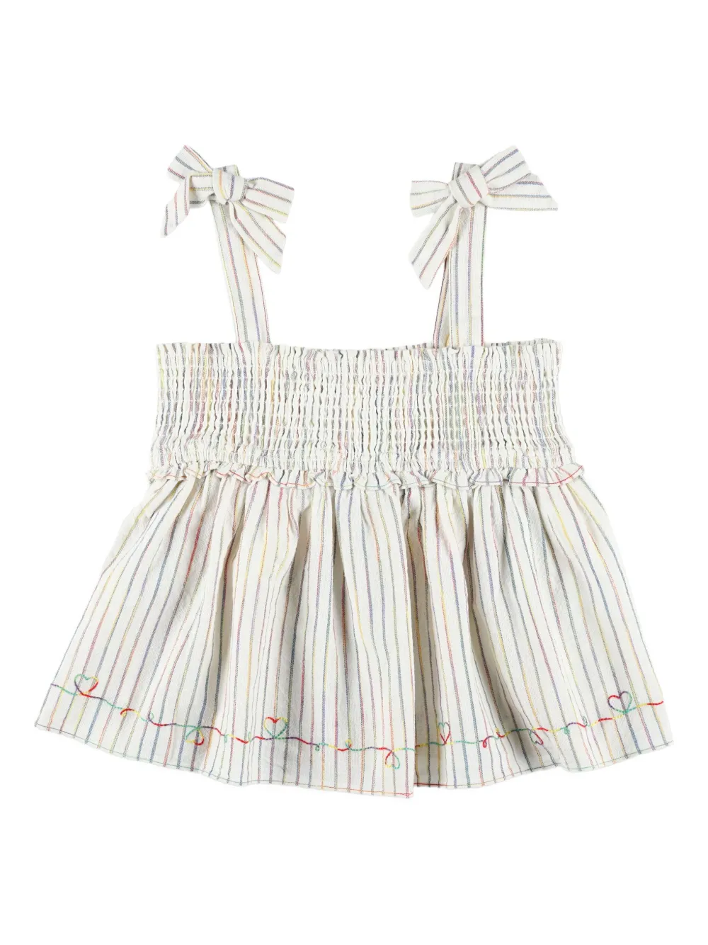 ZIMMER N Kids Gesmockte top met ruches Beige