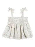 ZIMMERMANN Kids smocked ruffled top - Neutrals