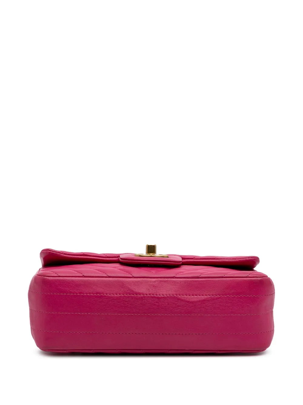 2015-2016 Mini Rectangular Classic Chevron Lambskin Single Flap Crossbody Bag