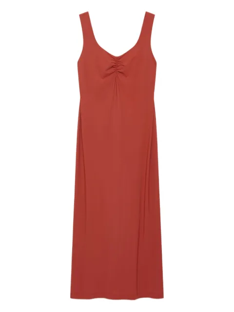 MALIPARMI sleeveless gathered-neck midi dress