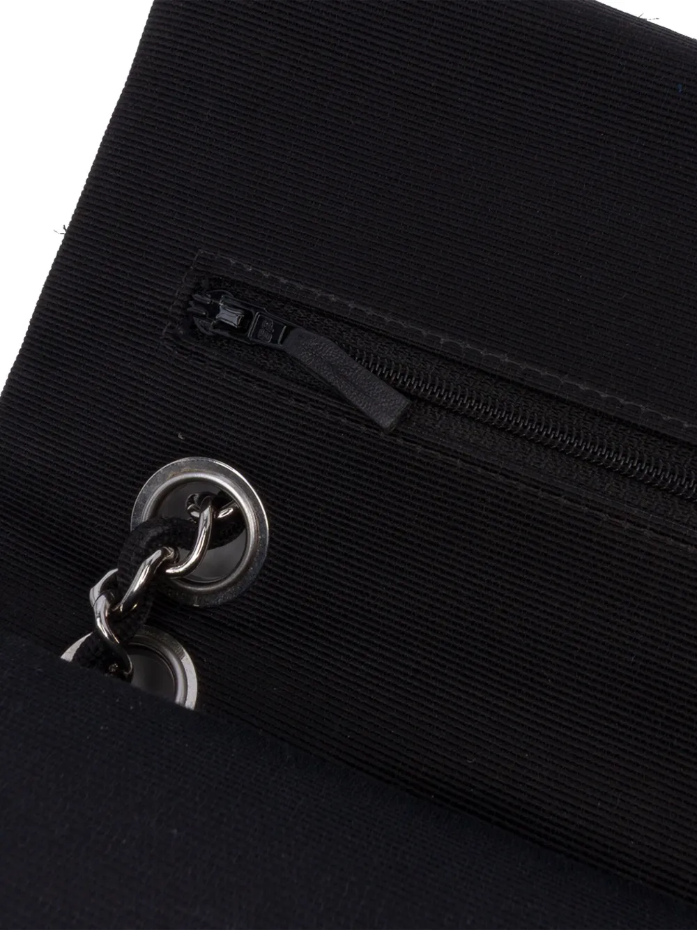 CHANEL Pre-owned 2014 Medium Classic Ribbon Tweed Double Flap Shoulder Bag In White