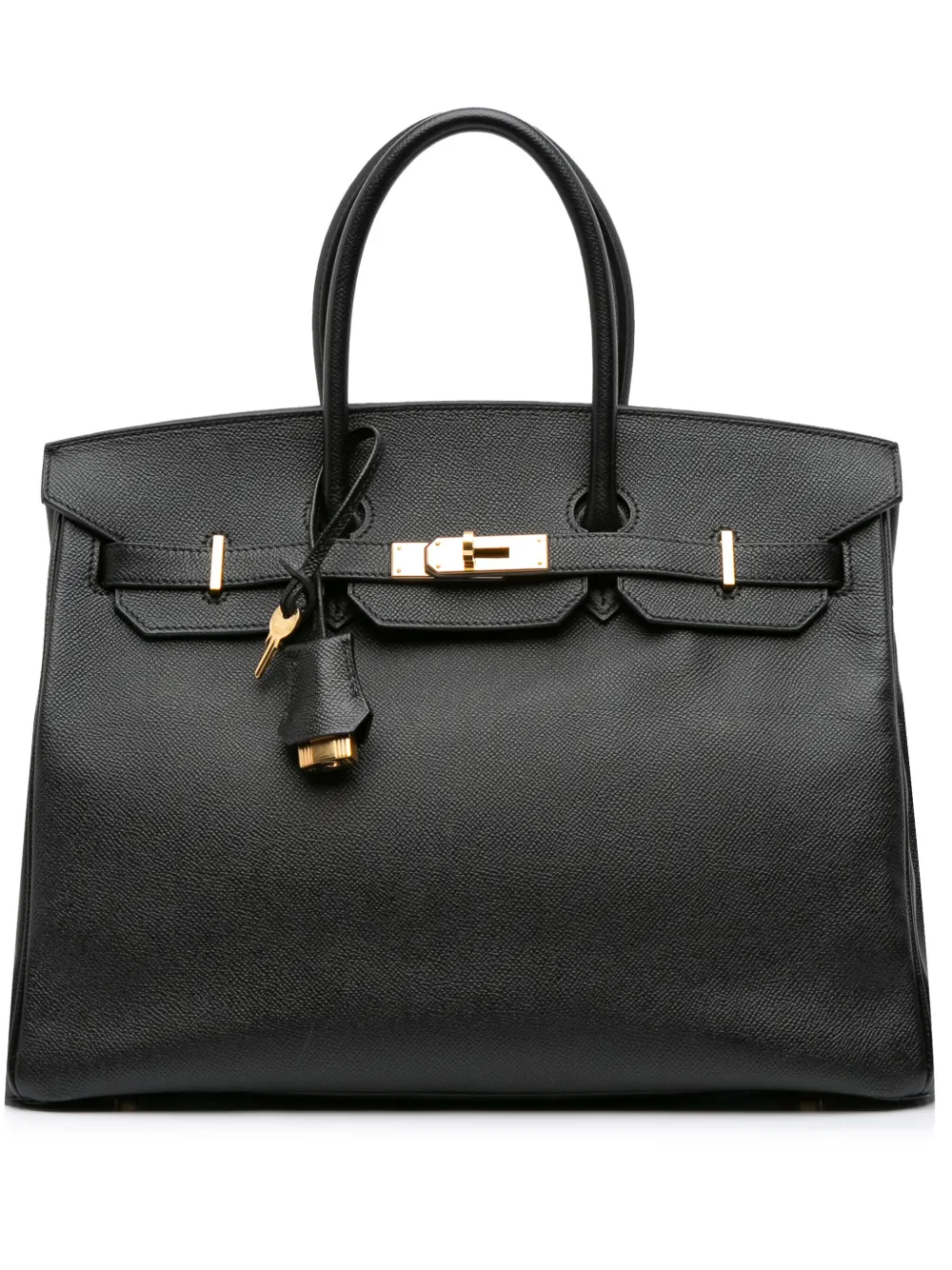 Hermès Pre-Owned 2015 Epsom Birkin Retourne 35 handbag - ブラック Hermès Pre-Owned 2015 Epsom Birkin Retourne 35 handbag - ブラック