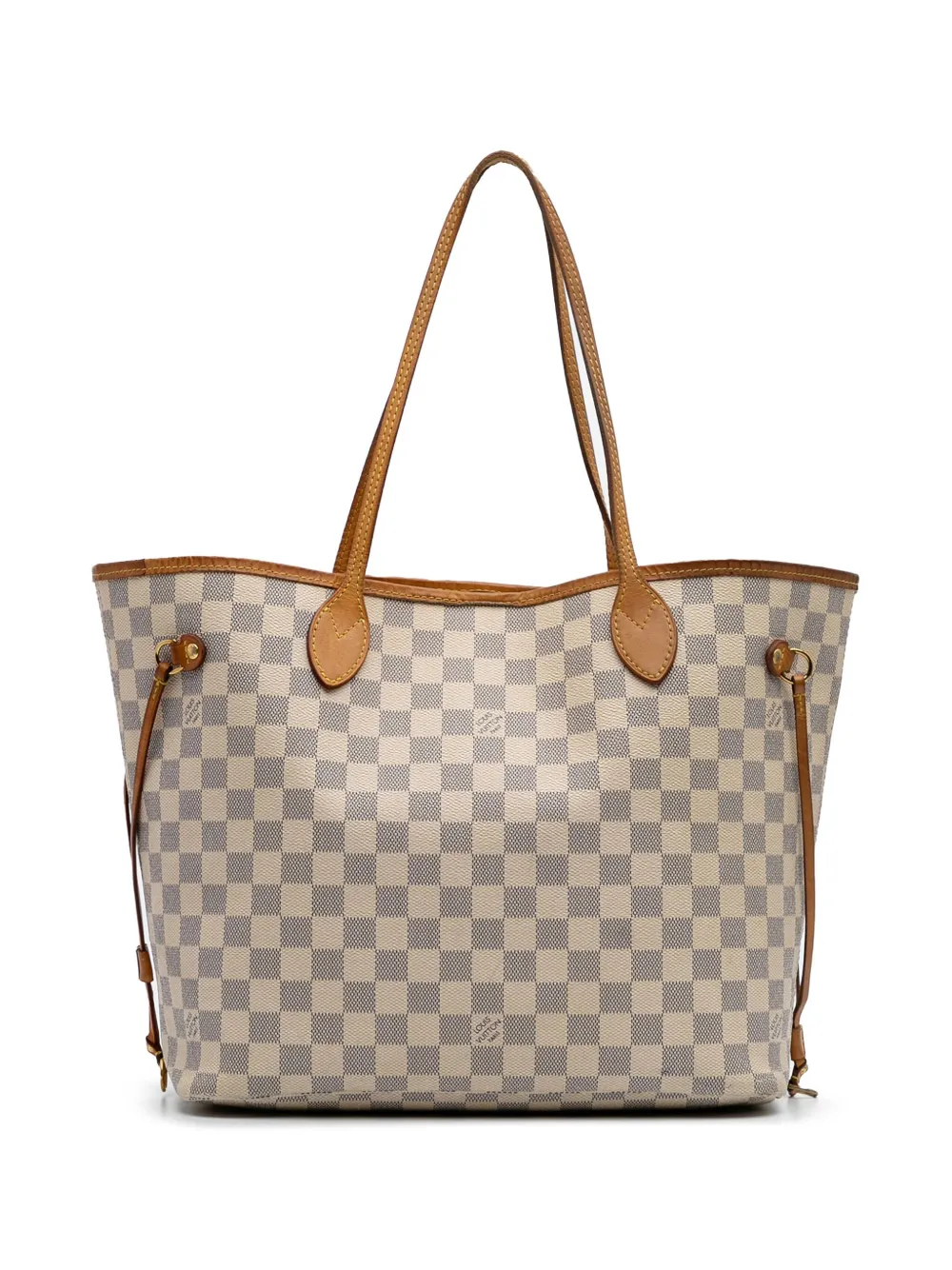 Louis Vuitton Pre-Owned 2017 Damier Azur Neverfull MM tote bag - ホワイト Louis Vuitton Pre-Owned 2017 Damier Azur Neverfull MM tote bag - ホワイト