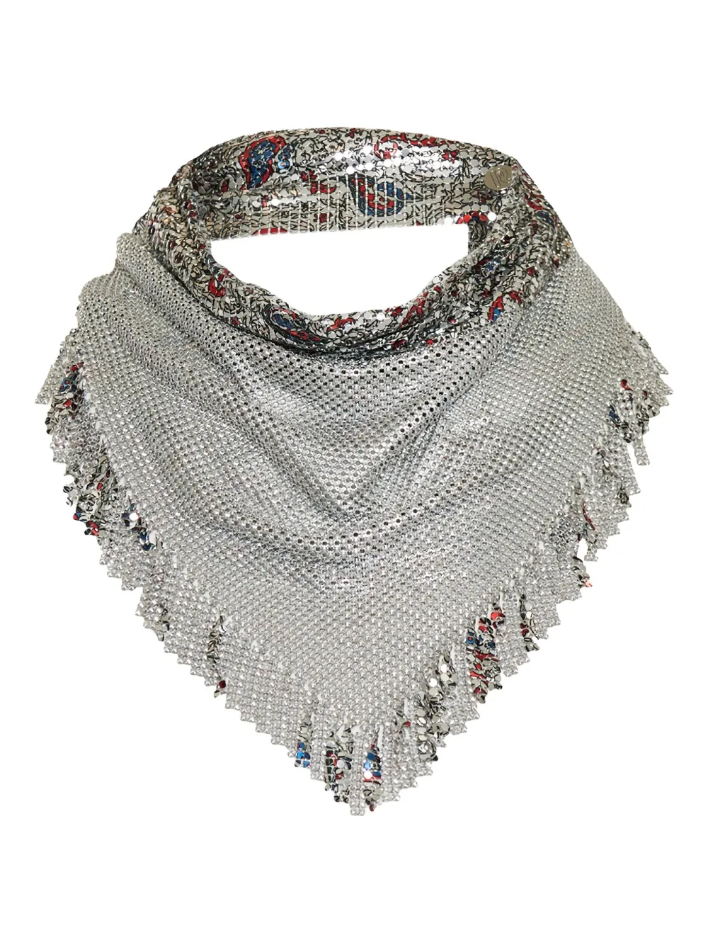 Rabanne paisley-print chainmail necklace | Silver | Image 1