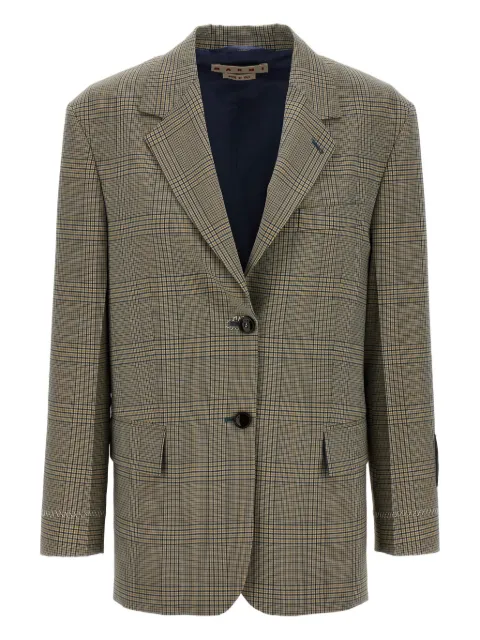 Marni blazer con motivo de cuadros príncipe de Gales