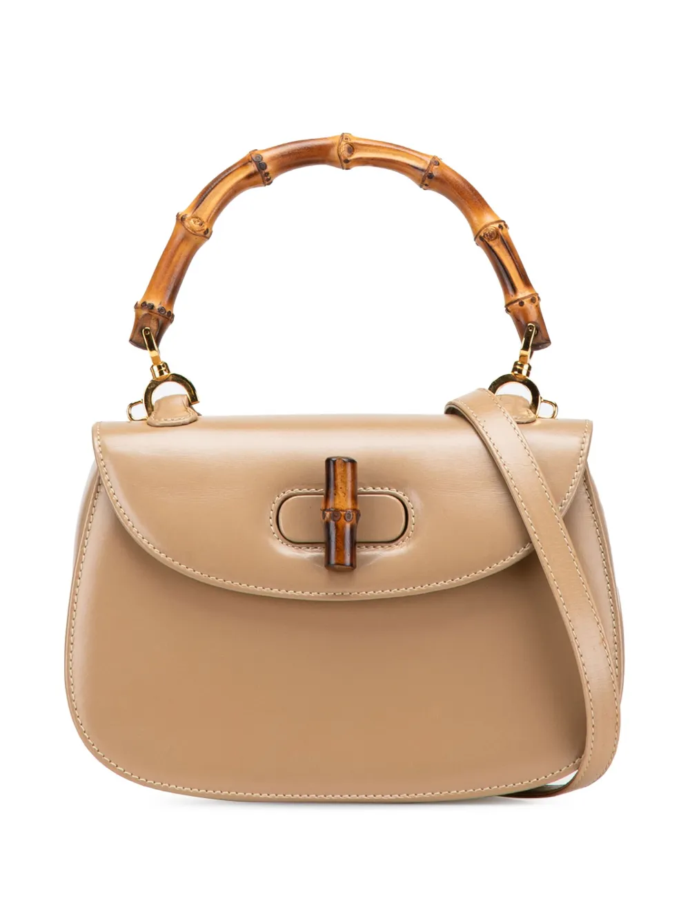 Gucci Pre-Owned 20th Century Calfskin Bamboo Night satchel - ブラウン Gucci Pre-Owned 20th Century Calfskin Bamboo Night satchel - ブラウン