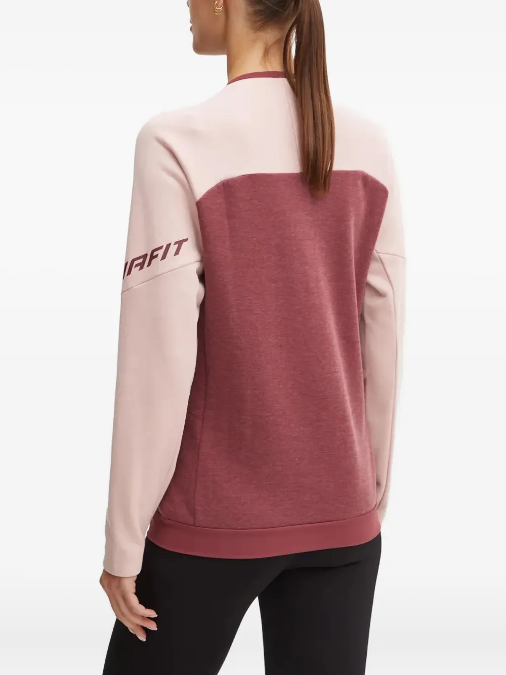 Dynafit Tow-toned Long-sleeve Sweatshirt In Pink