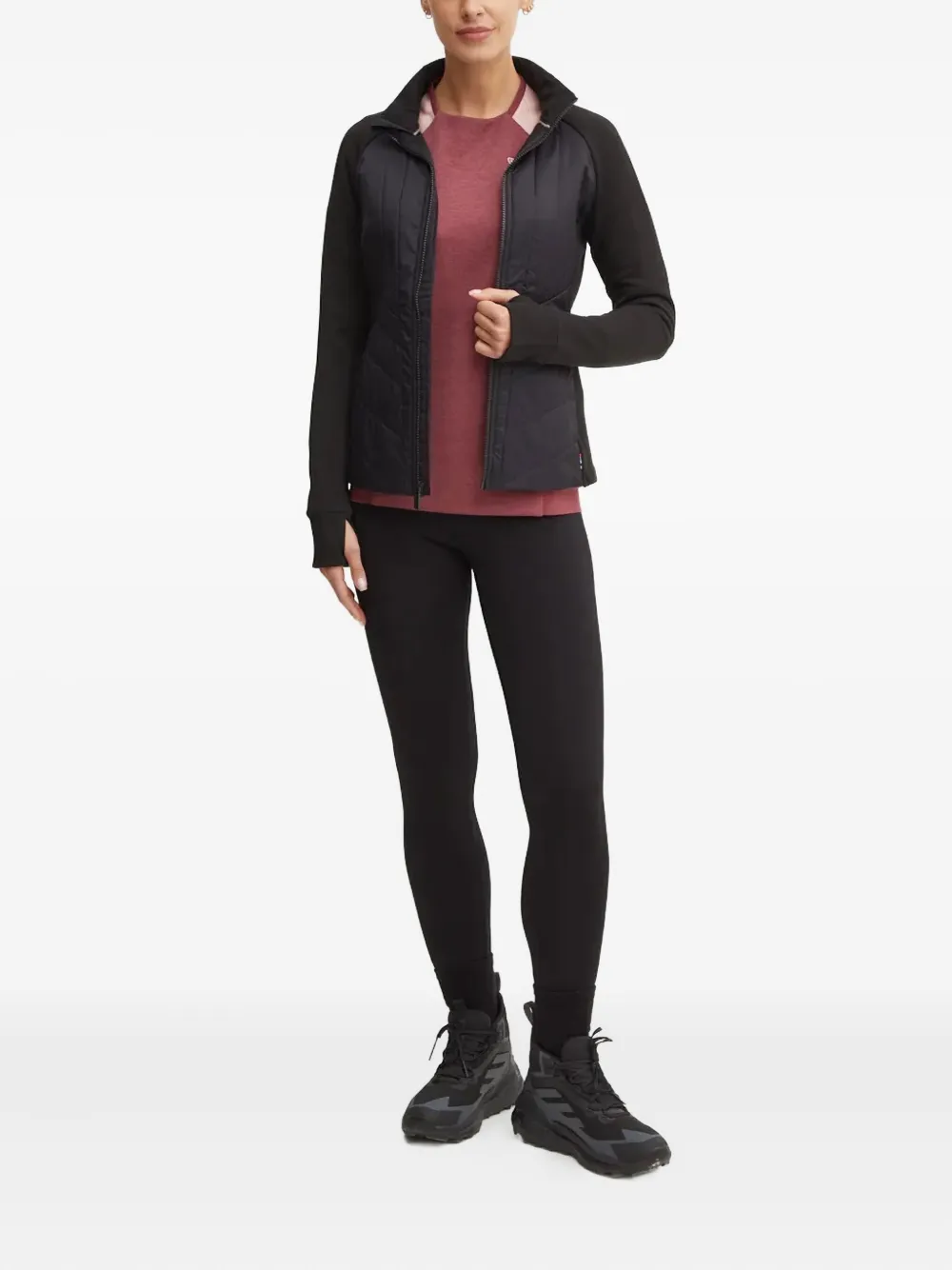 Dynafit Tow-toned Long-sleeve Sweatshirt In Pink