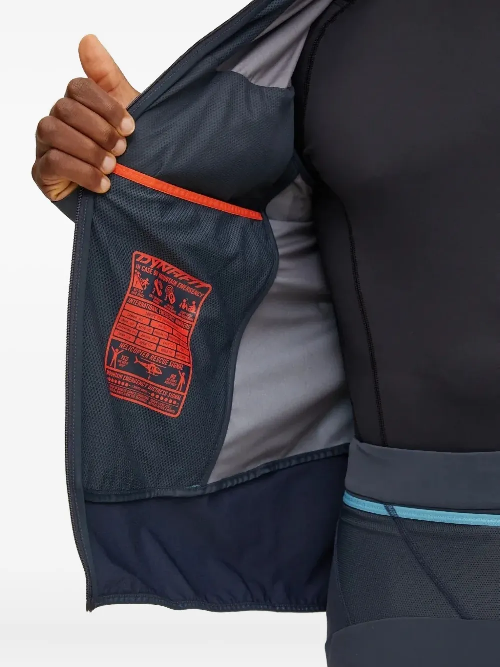Dynafit Hooded Panelled Lightweight Jacket In Blue