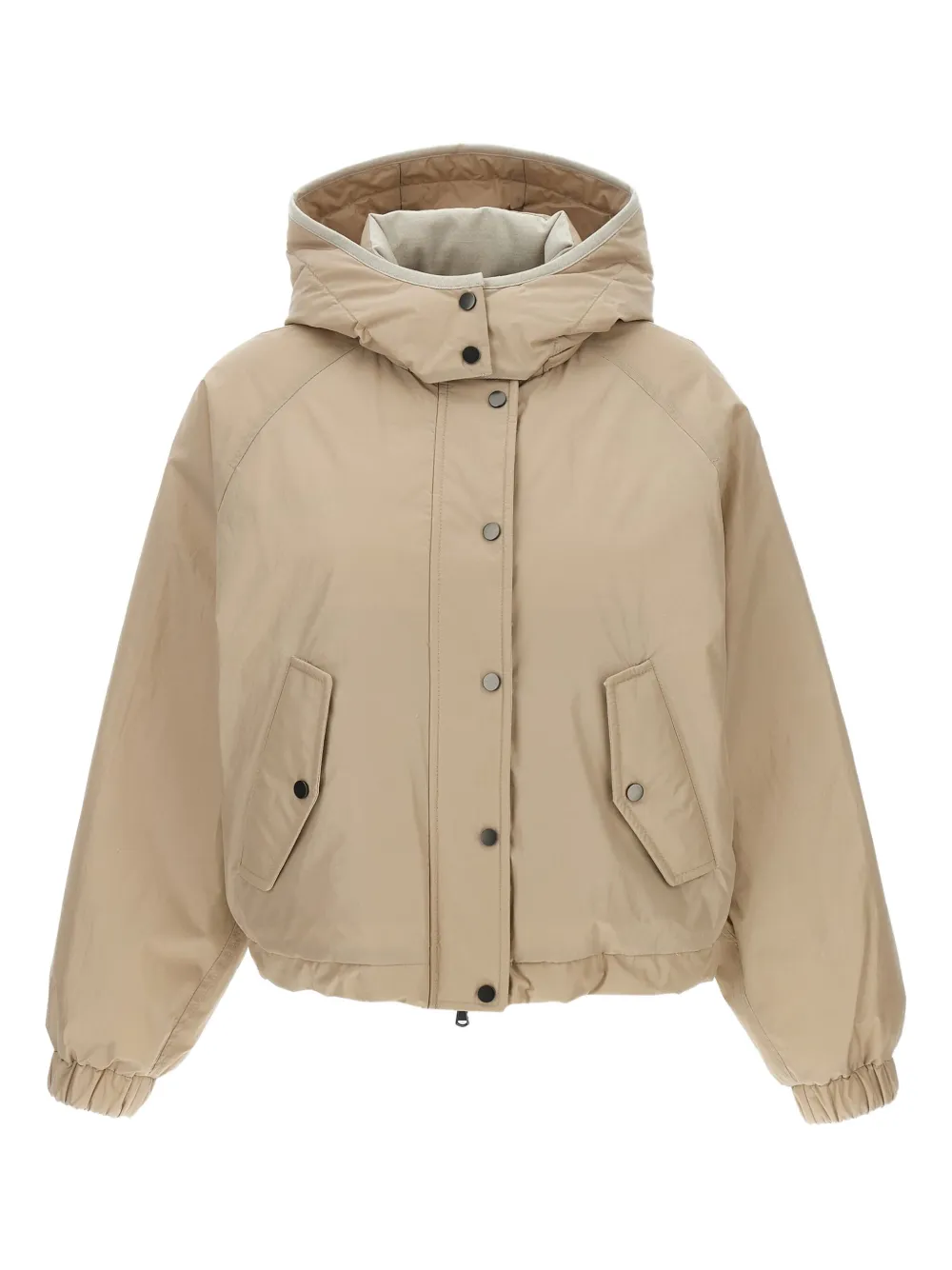 Brunello Cucinelli Bomberjack met rits Beige